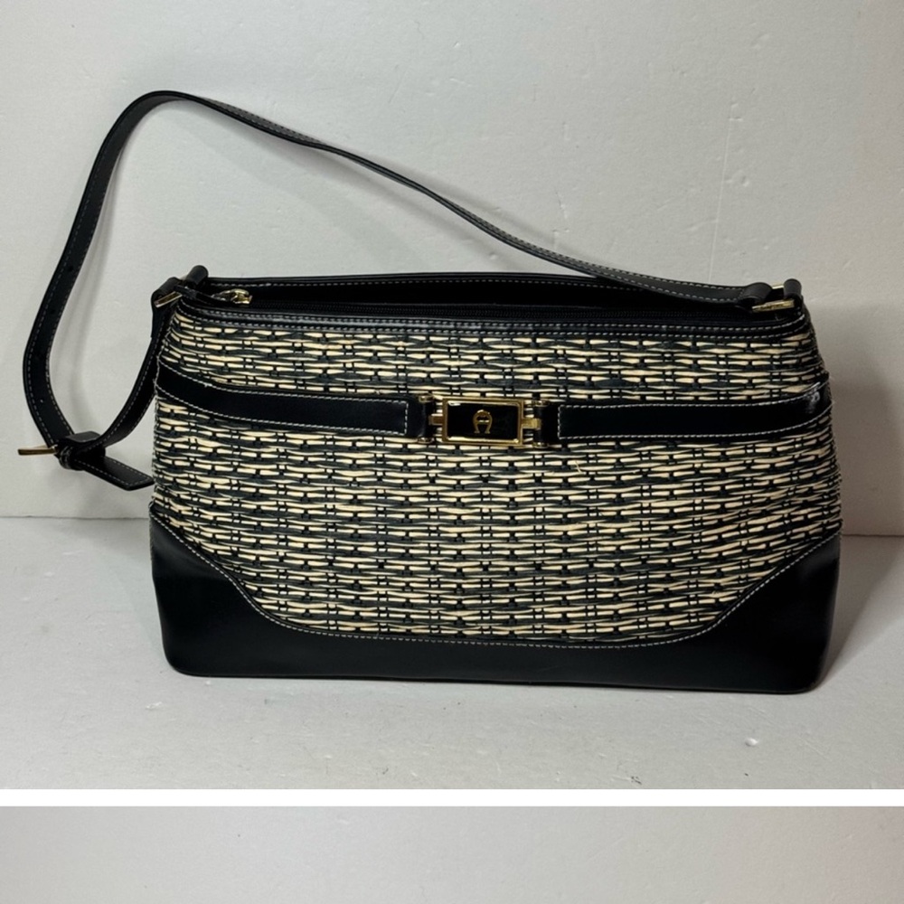 Etienne Ainger Black and Cream Women's Bag